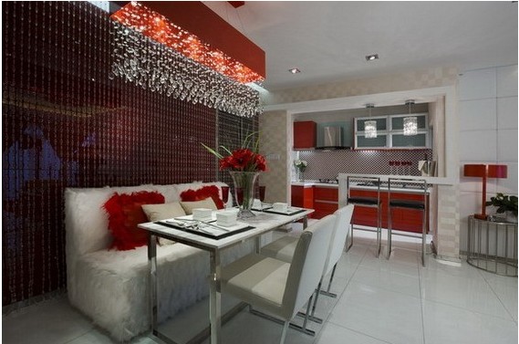 紅色餐廳設(shè)計