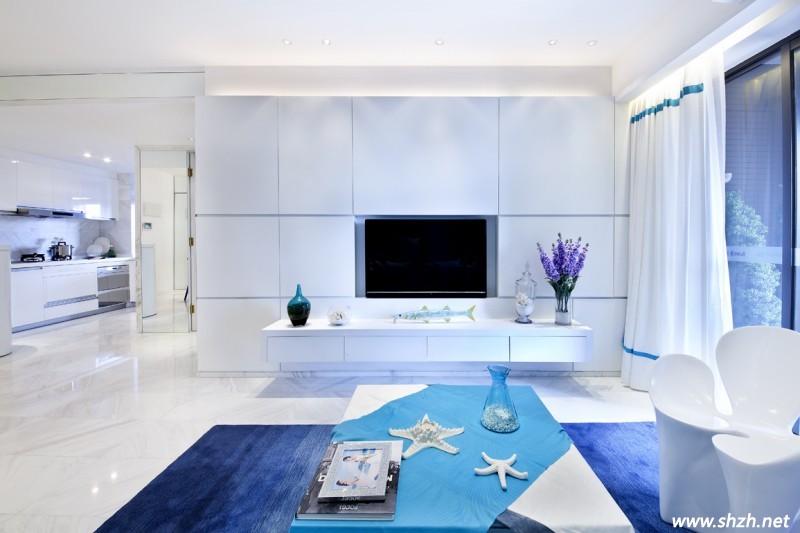 藍白地中?？蛷d裝修